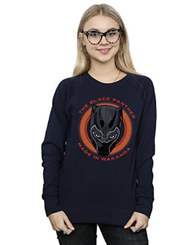 Image of Marvel Women's Black Panther Made in Wakanda Red Sweatshirt Navy Blue Small