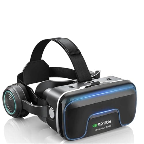 Image of VR Headset for Phone, Virtual Reality Headsets 110° FOV, Anti-Blue Light Lenses, Compatible with iPhone and Android 4.7-7.2 inch Screens (Black)