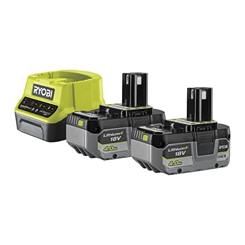 Image of Ryobi RC18120-240X Battery Kit RB1840X Battery Charger 18 V ONE+ 2 x 4.0 Ah
