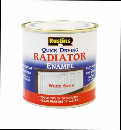 Image of RUSTINS Quick Drying Radiator Enamel Satin 250ml– Durable, Long-Lasting Finish for Radiators That Stands the Test of Time