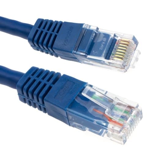 Image of kenable Ethernet Network Cable Cat6 Gigabit RJ45 Full Copper Internet Patch Lead 1m Blue