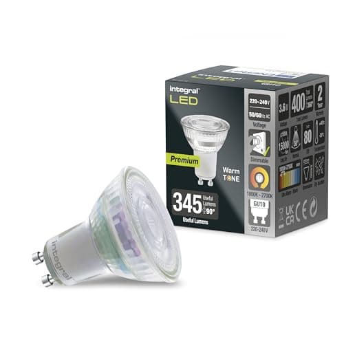 Image of Integral LED 10 Pack WarmTone GU10 Dimmable Lamp, matt White