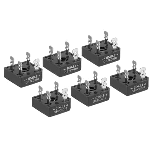 Image of PATIKIL GBPC50-10 Rectifier Diode, 6 Pcs Bridge Rectifier 50A 1000V Electronic Silicon Diodes for Converting AC Power to DC Power, Black
