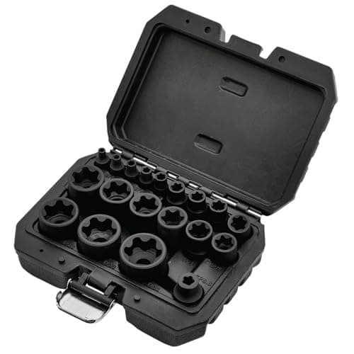 Image of Draper 07128 External Torx Plus Socket Set, 1/4", 3/8", 1/2" Sq. Dr. (19 Piece)