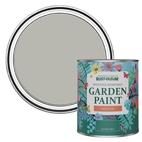 Image of Rust-Oleum Grey Mould-Resistant Garden Paint In Satin Finish - Grey Tree 750ml