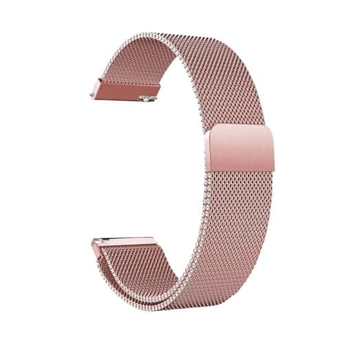 Image of NoveltyThunder Compatible with Reflex Active Series 4/5/6/7/9/10/12/13/14/15//17/23/31/40/42/44 Strap Mesh Metal Magnetic Stainless Steel Replacement Band 20mm (RosePink)