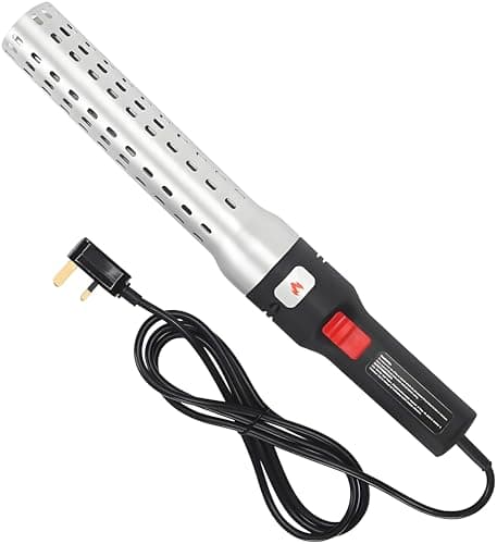 Image of ipalmay Fast Electric Fire Starter,Lump Charcoal Starter,Barbeque & Stove Lighter, 2000W Rapid Heating Air Ignites Charcoal in 60 Seconds, (Silver White)