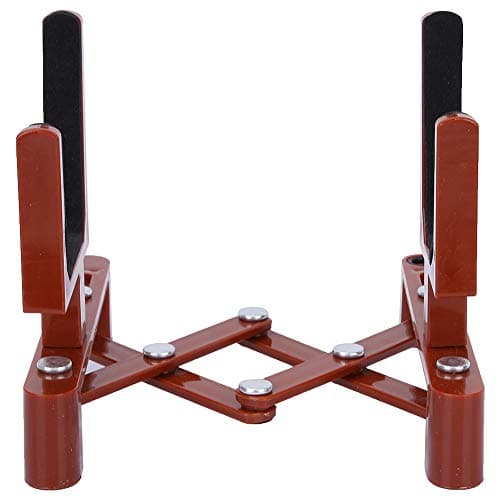 Image of Sonew Professional Portable Folding Violin Stand Bracket with Bow Holder - Red Instrument Accessory for Musicians