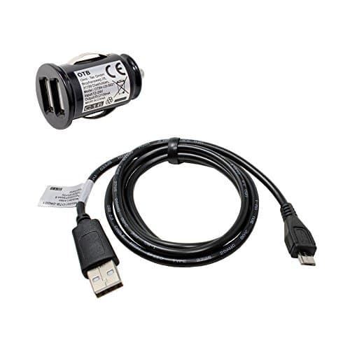 Image of Car Charging set compatible with Blackberry Porsche Design P9982, USB Cable, Car Charger Dual USB, 2100mA, auto-id