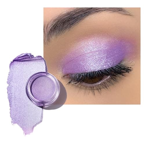 Image of Oulac Glitter Eyeshadow Metallic Finish - High Impact Purple Eyeshadow with Waterproof Formula | Up to 12 Hours Wear | Creates Eye-Catching Eye Make-up, Vegan, 06g, (19) Lilac