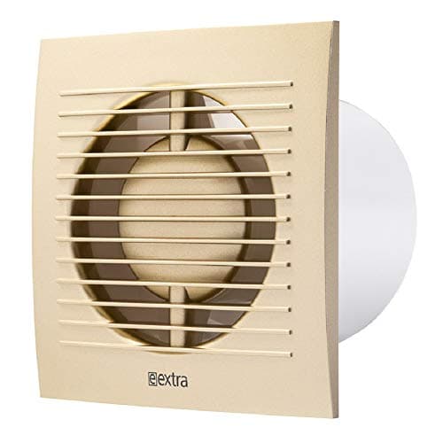 Image of 4 inch/100mm Bathroom Toilet Wall/Ceiling Extractor Fan with Timer - Ventilation Fan - Colour Gold