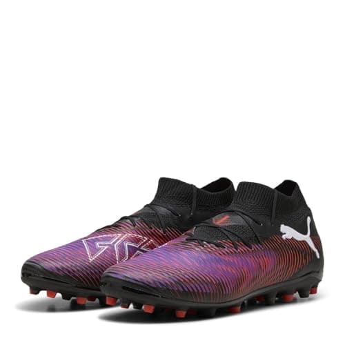 Image of PUMA Unisex Future 8 PRO Multi-Ground Football Boots, PUMA Black-PUMA White-Glowing Red, 10 UK