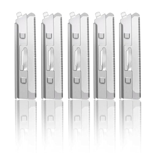 Image of Set of 5 Replacement Blades for Dermaplaning Razors - Facial Razor Refills for Eyebrow Shaping, Precision Exfoliation & Hair Removal for Radiant, Smooth Skin - Dermaplane Tool