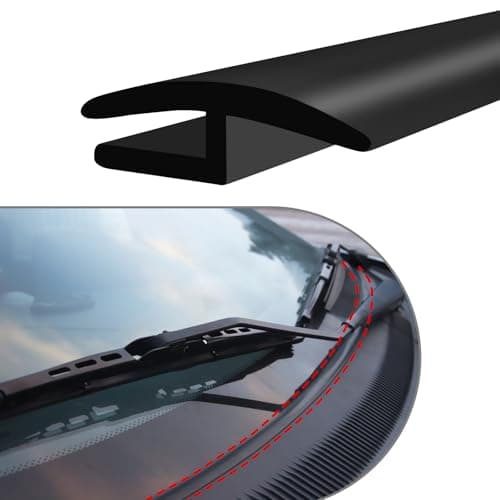 Image of Upgraded Wiper Rubber Strip,1.8M/6Ft Car Front Windshield Window Seal Strip Moulding Trim,H-Shape Rubber Seals,Waterproof&Soundproof Weather Seal Stripping,Cuttable Car Window Seals for Most Vehicles