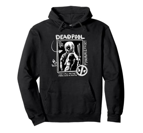 Image of Marvel Studios Deadpool & Wolverine Maximum Effort Chalk Art Pullover Hoodie