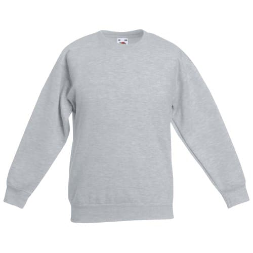 Image of Fruit of the Loom - Classic Long Sleeve Crew Neck Sweatshirt - Boys (Pack of 2) - Grey - 5-6 Years
