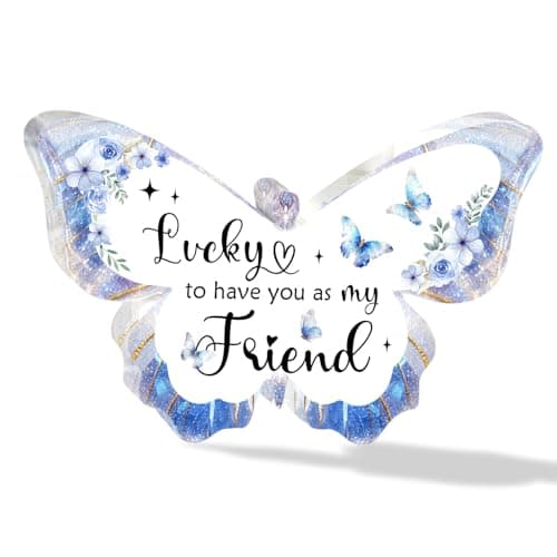 Image of Monarch Butterfly Acrylic Ornament for Man & Women, Friends Themed Home Decor Items, Butterfly Acrylic Transparent Plaque, Gifts for Friends and Family
