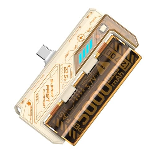Image of Whoasyst 5000mAh Power Pack with Type C Inputs Output & Interchangeable Battery Designs Suitable for Smartphones & Tablets Easy Carry Device with Removable Battery