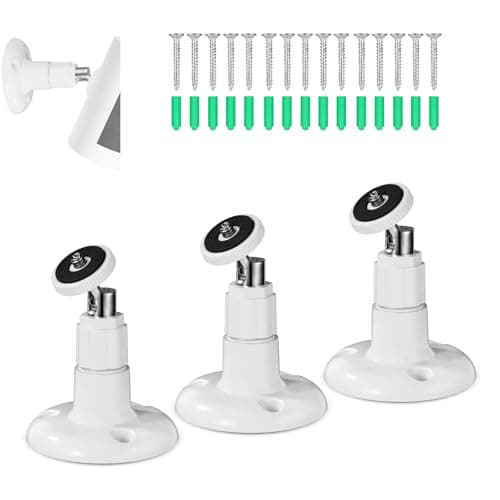 Image of 3pcs Security Camera Mount for Ring Stick Up Cam/Ring Indoor Cam, 360-Degree Security Wall Mounting Bracket for Indoor Outdoor Security Camera (Camera Not Included)