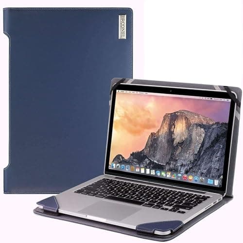 Image of Broonel - Profile Series - Blue Leather Laptop Case Compatible With Razer Blade 15 Base Model: 15.6" Gaming Laptop