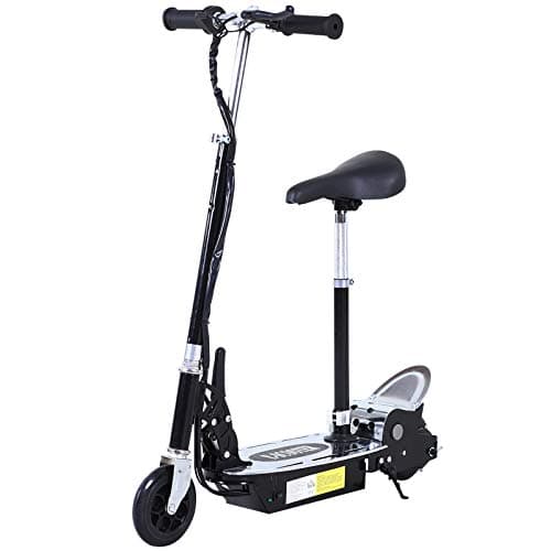 Image of HOMCOM Electric Scooter for Kids, Folded Powdered Scooters for Ages 7-12 Years w/ 120W Motor, Up to 10km/h, 8km, Adjustable Ride on Toy, Black