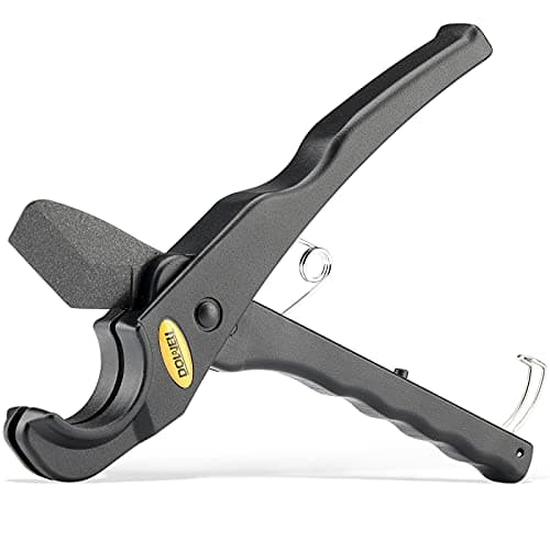 Image of DOWELL PVC Pipe Cutter Spring Drive Pipe and Tube Cutter Cutting Tool Teflon Blade for Pex PVC PPR Plastic Pipe Outer-Dia Upto 1-1/4inch 0-32mm