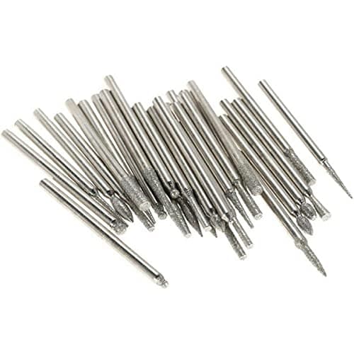 Image of 30Pcs Drill Bit Sets Diamond Grinding Needle Burr Bits 3mm Shank Rotary Grinder Tool Accessories Kit for Grinding Polishing Stone Carving Jewelry