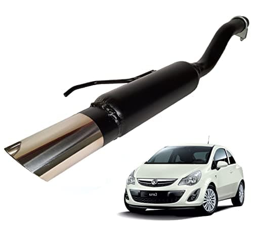 Image of Performance Exhaust Back Box Rear Silencer Black | Fits Vauxhall Corsa D 2006- onwards - Direct Fit