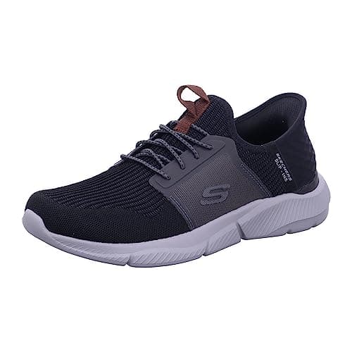 Image of Skechers Mens Slip Ins Relaxed Fit: Ingramm Brackett Runners Black Gray 9 (43)