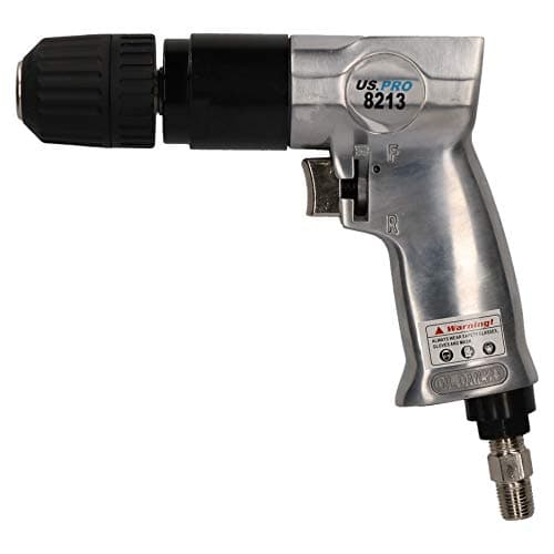 Image of 3/8" 10mm Air Drill with Keyless Chuck Reversible 1/4 BSP Fitting Fitment