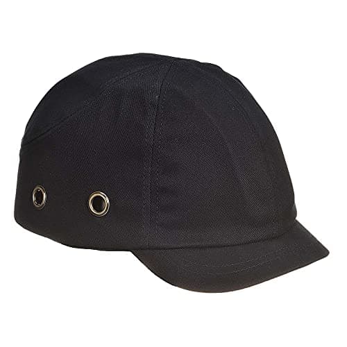 Image of Portwest Short Peak Bump Cap, Size: One Size, Colour: Black, PW89BKR