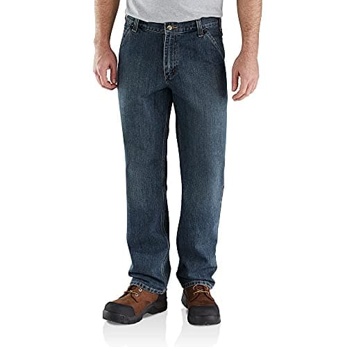 Image of Carhartt Men's Relaxed Fit Holter Dungaree, Blue Ridge, 34 x 32