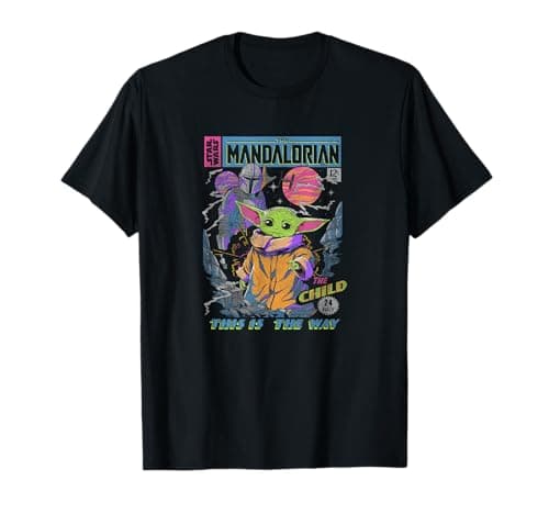 Image of Star Wars The Mandalorian Neon Poster T-Shirt