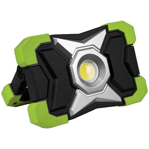 Image of Sealey COB LED Portable Floodlight, 15W and Power Bank - LED1500PB, Black/Green