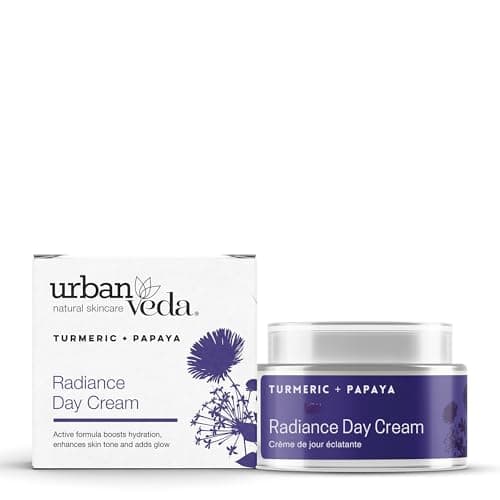 Image of Urban Veda Brightening Day Cream | For Dry, Dull and Dehydrated Skin | Peptide and Turmerone | Pigmentation and Brightening | Acne Scar Creme | Collagen Face Cream | Face moisturiser| 50 ml