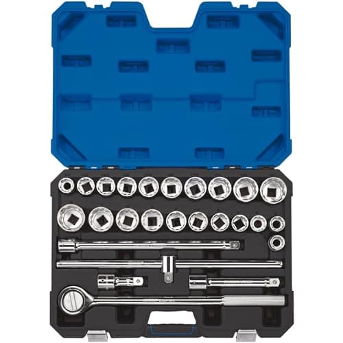 Image of Draper 16484 3/4 Inch Square Drive Combined mm/AF 26 Pieces Socket Set