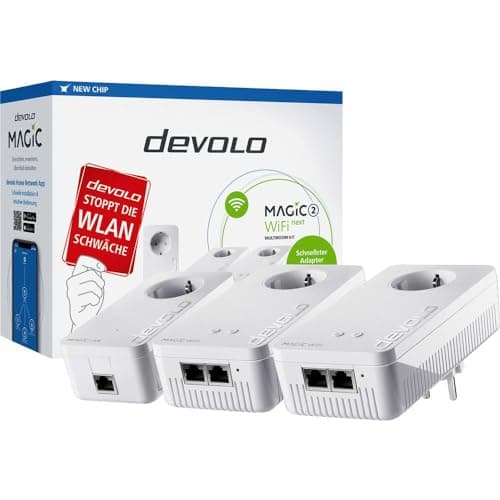 Image of Devolo MAGIC 2 WiFi next Multiroom Kit 2400 Mbit/s Ethernet/LAN Blanc 3 pièce(s)