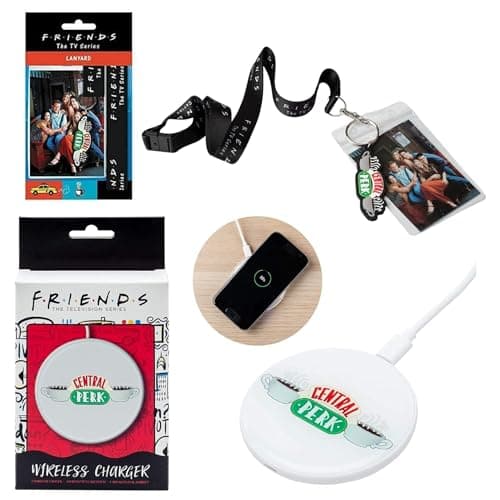 Image of Friends Central Perk Wireless Charger, Central Perk Lanyard & ID/Document Holder Great Value Gift Set