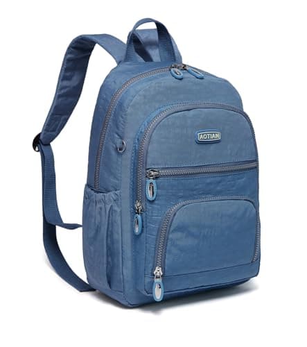 Image of AOTIAN Women's Lightweight Sturdy Nylon Little Handy Backpack 9 litres, Light Blue
