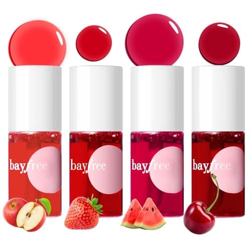 Image of bayfree Lip Tint Stain Set, Lip Stain Long Lasting Waterproof, Lightweight, Non-sticky, Transfer-Proof, Matte Finish Lip Makeup (fruit farm)
