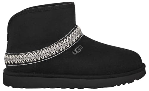 Image of UGG Women's Classic Mini Crescent Classic Boot, Black, UK 9