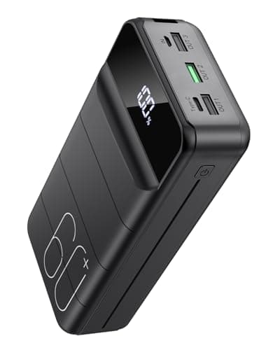 Image of PDBEST PowerBank 60000mAh Fast Charging,Battery Pack 22.5W Power Bank with USB C, Portable Charger,4 Outputs and 2 Inputs LED Display Compatible with Android Tablets iPhone etc.