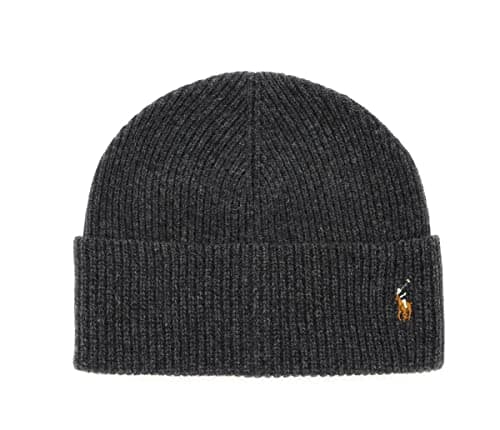 Image of Polo Ralph Lauren Men`s Wool Blend Signature Cuff Knit Beanie, C(pc0483-012)/G, One Size