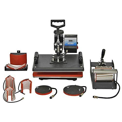 Image of Swing Heat Press Machine 8 in 1 Combo Sublimation T Shirts Mug Plate Cap Making Pressing Transfer Multifunction Sign Printing Design Business Multipurpose Professional | 38 x 30cm