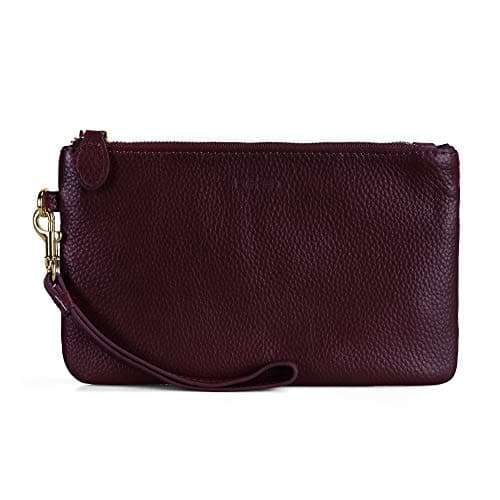 Image of befen Wristlet Purses for Women, Genuine Leather Small Clutch Bag Cell Phone Purse and Handbags with Wrist Strap & Card Slots