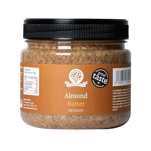 Image of Nutural World - Crunchy Almond Nut Butter (1kg) Great Taste Award Winner - 100% Pure - Single Ingredient *** New Packaging ***