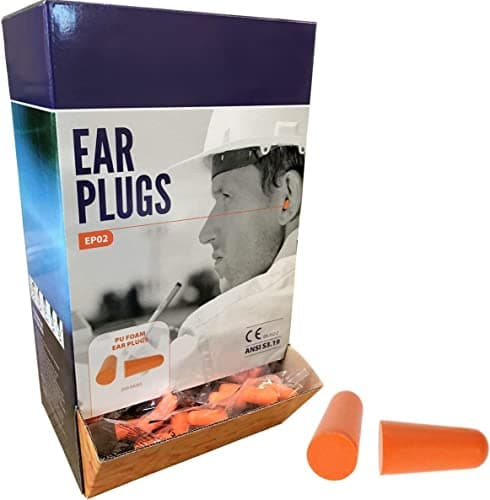 Image of Disposable Ear Plugs 200 Pairs in Dispensing Box Ear Protection for Loud Working Environments
