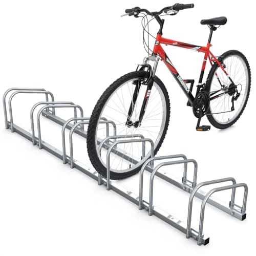 Image of VOUNOT® 6 Bike Stand Floor or Wall mounted bike rack for garage Bicycle Parking rack Cycle Storage Locking Stand