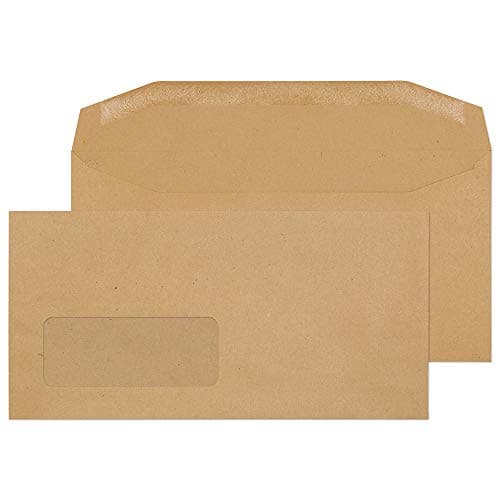Image of Blake Purely Everyday DL 110 x 220 mm 80 gsm Gummed Mailer Window Envelopes (13810) Manilla - Pack of 1000