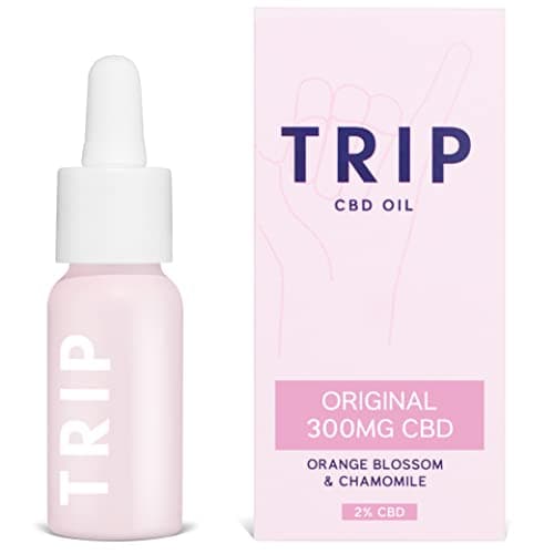 Image of TRIP CBD Oil 300mg (Original Strength), Orange Blossom, Vegan, 100% Natural, Flavoured CBD Oil Blended with MCT Coconut Oil (Pack of 1)